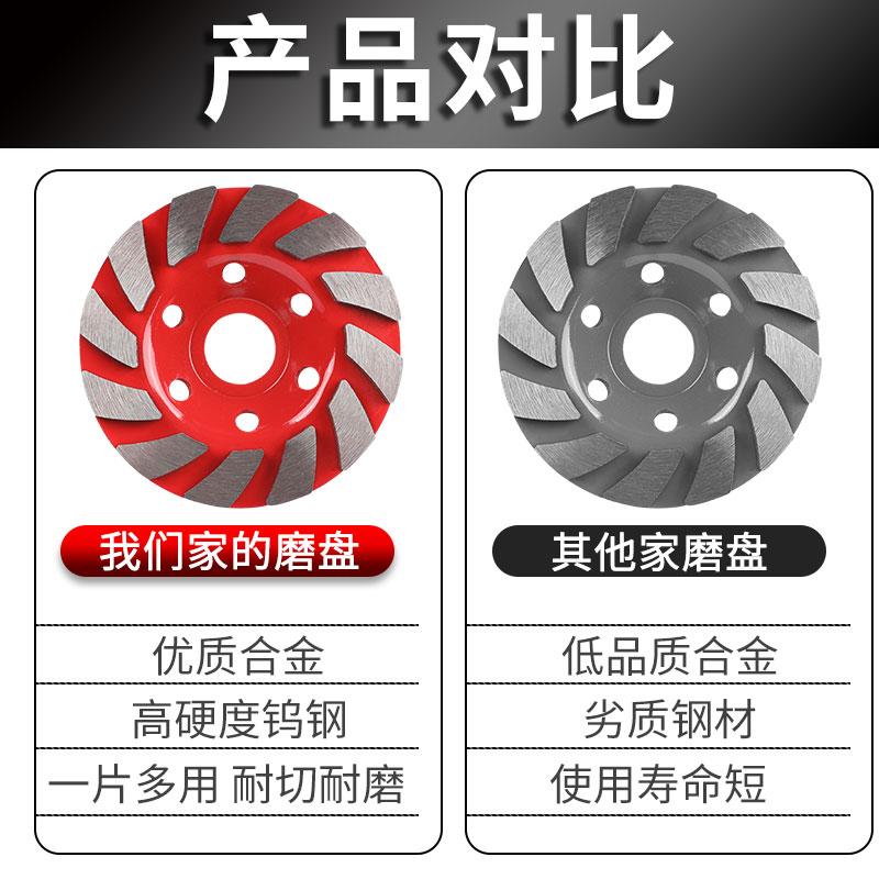 金刚石磨盘水泥打磨片角磨机打磨抛光磨轮混凝土地坪墙壁加厚碗磨