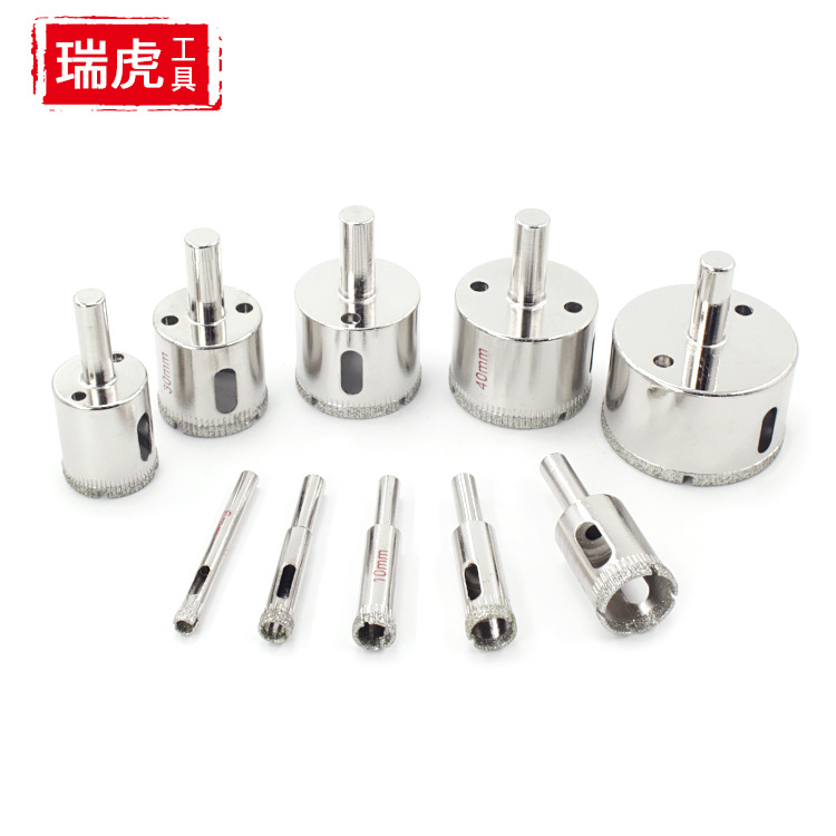玻璃开孔器 瓷砖陶瓷打孔器电镀金刚砂玻璃钻头 佛珠修圆打磨10PC