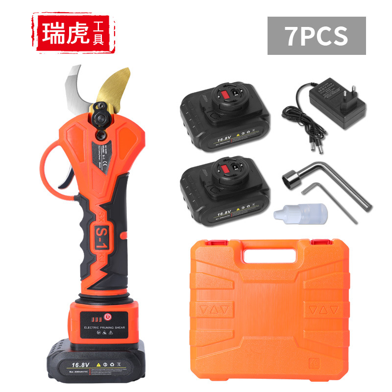 园林工具锂电修枝剪 2.8口径350W锂电剪刀 充电式粗枝剪果枝剪刀